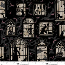 HALLOWEEN DARKLY ENCHANTED BY BLANK QUILTING Spooky Silhouettes Fabric HALF YARD