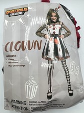 Spooktacular Creations Girl Small Striped Clown Halloween Costume S 5-7 Years