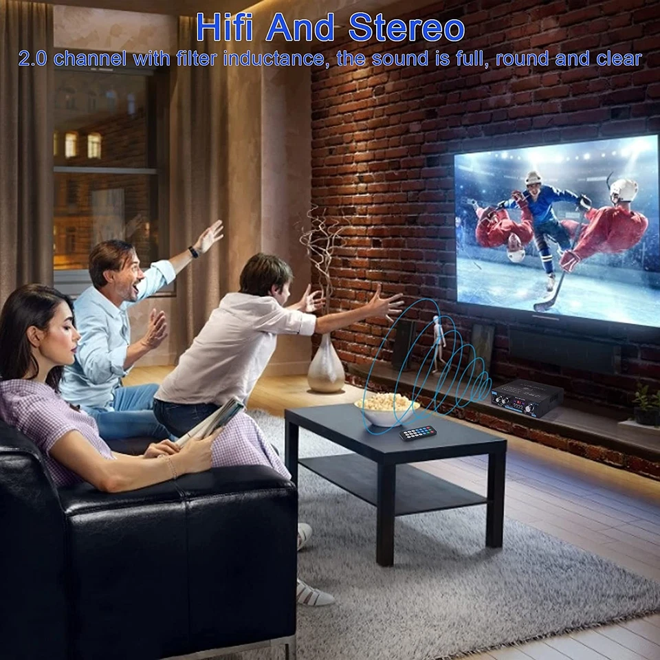 600W Mini Bluetooth 5.0 Verstärker,Digitaler Audio-Receiver Endstufe mit 2-Kanal - Bild 3 von 4