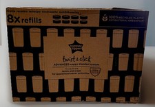 Tommee Tippee Twist & Click ADVANCED nappy Disposal System 8x Refills 