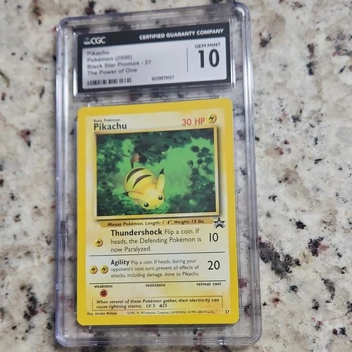 Pokémon TCG Pikachu Black Star Promo #27 CGC 10 Regular Wotc 2000 EN
