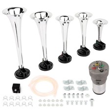 5 Trumpet For Car Truck Loud Air Horn Compressor La Cucaracha Musical Air Horn 5 Trumpet For Car Truck Loud Air Horn Compressor La Cucaracha Musical Air Horn