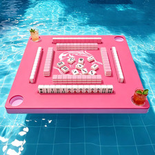 Floating Mahjong Table for Pool, No Assembly EVA Water Game Table Tray, Portable