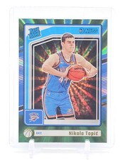 NIKOLA TOPIC 2024-25 DONRUSS RATED ROOKIE HOLO GREEN LASER #208 THUNDER Q6573
