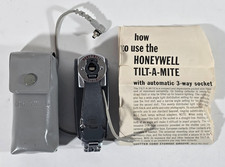  MINT Vintage Honeywell Tilt-A-Mite Flash Unit With Case and Instruction Manual