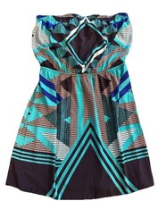 Express Fit & Flare Dress Womens Size Medium Strapless Resort Wear