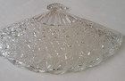 Vintage Fan Shaped Clear Cut Glass Serving Dish — photo 2