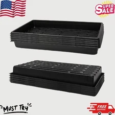 10 Pack 1020 Heavy Duty Seed Starting Trays No Holes Reusable Flats