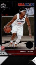 2019-20 Hoops Premium Stock #245 Terance Mann Rookie Los Angeles Clippers