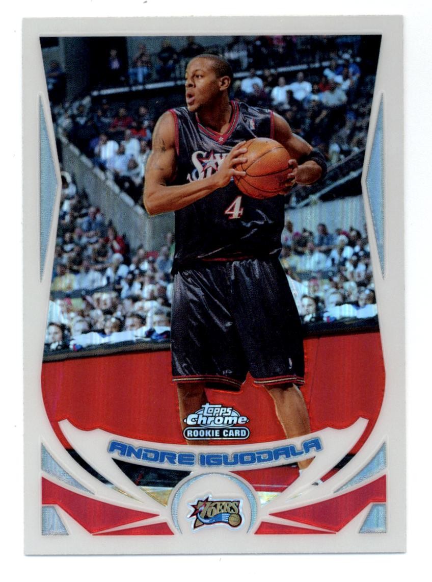 2004-05 Topps Chrome #174 Andre Iguodala Rookie Card RC Refractor - NM-MT
