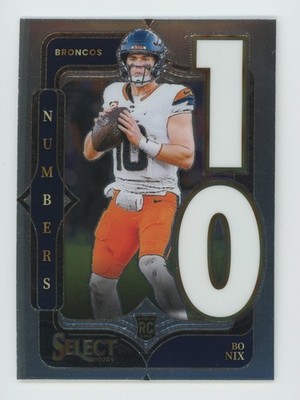 2024 Panini Select - Select Numbers Bo Nix #6 (RC) B57