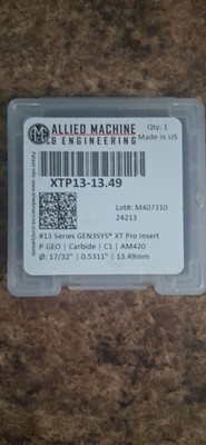 Allied Machine and Engineering XTP13-13.49 140 Deg AM420 Spade Drill Insert