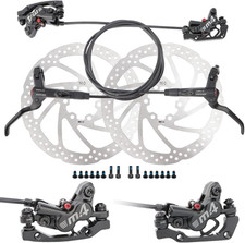 4-piston Mtb Hydraulic Brake Set With 160mm Floating Disc Rotors Front And Rear