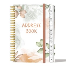 Address Book with Alphabetical Tabs - Small Address Book Spiral with Address ...