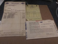 1965 CORVETTE CONVERTIBLE PROTECTION PLAN/ MANUAL+ FACTORY INVOICE