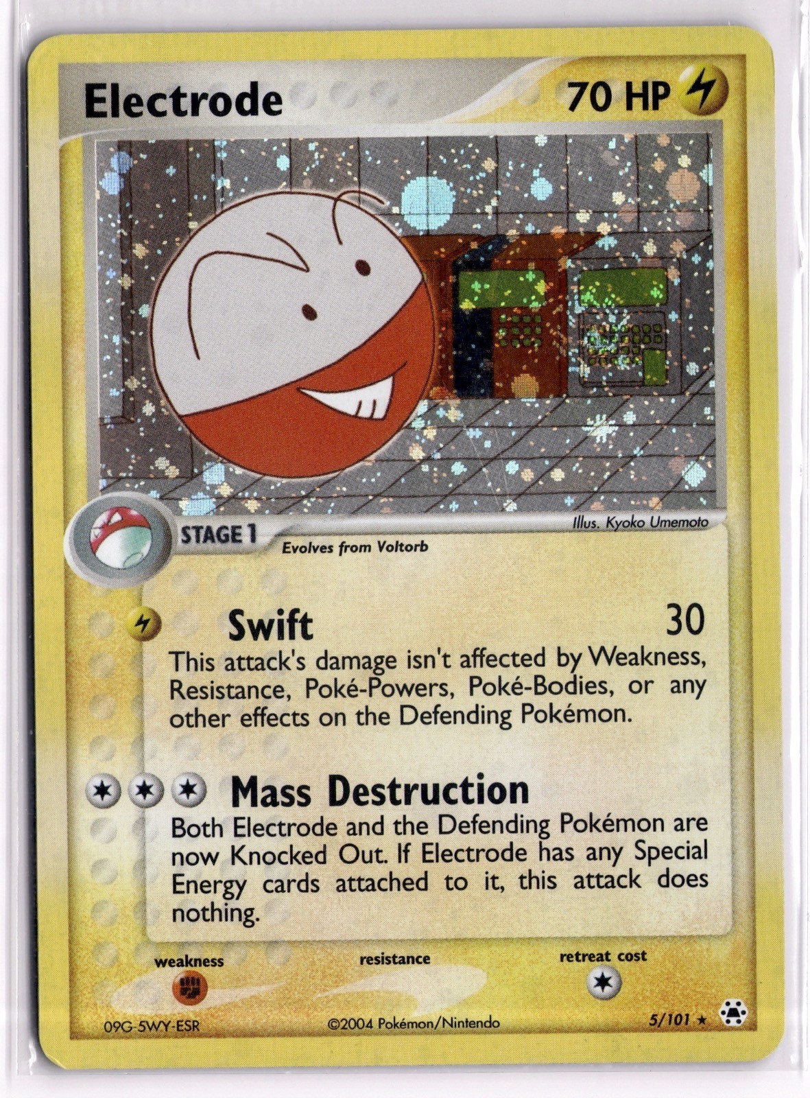 Electrode 5/101 Holo Rare Hidden Legends Pokemon Holo Lightly Played