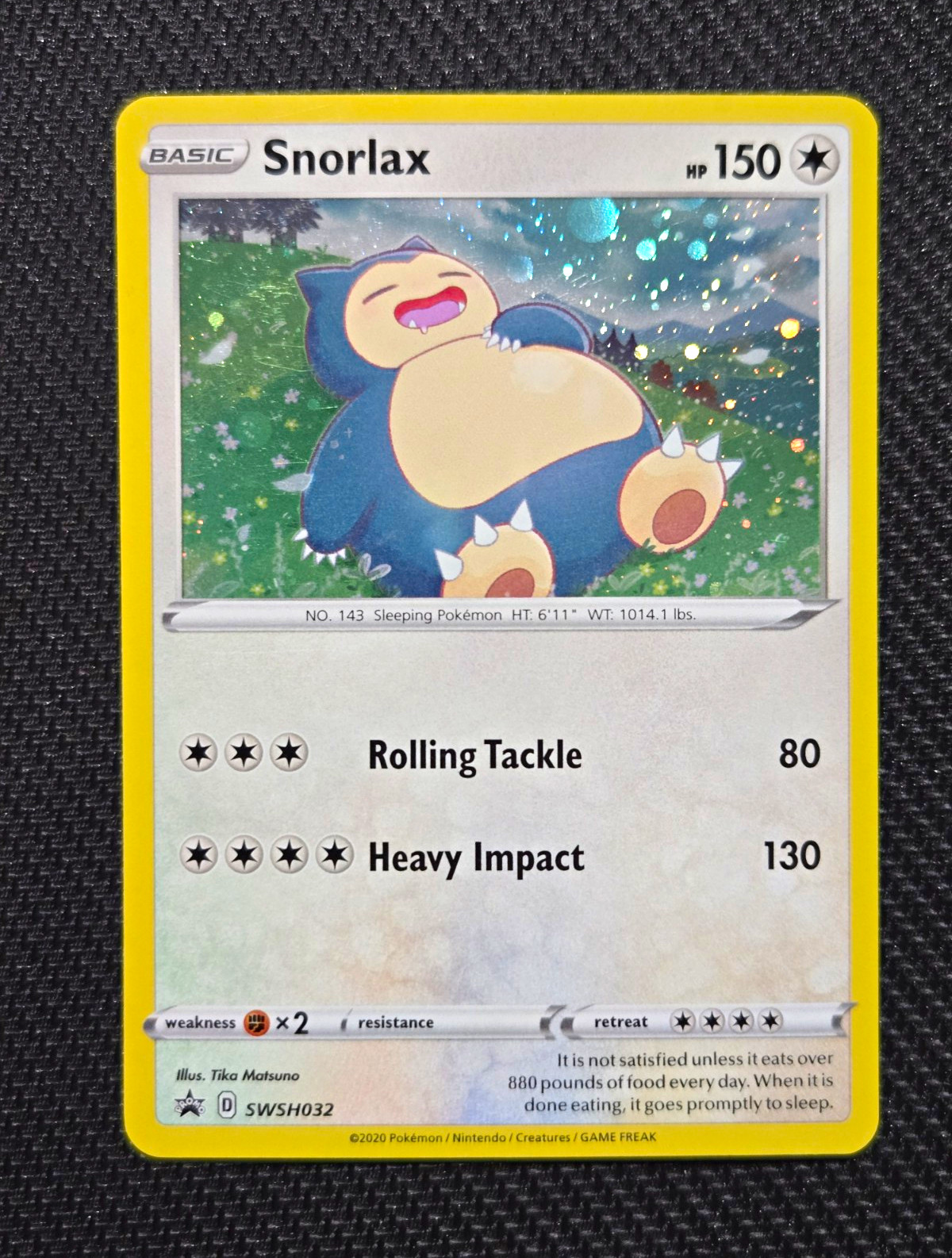 Snorlax SWSH032 Sword & Shield Black Star Promo Card Holo 2020