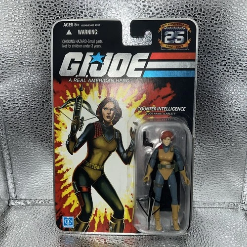 GI Joe 25th Anniversary Scarlett Counter Intelligence 3.75" Sealed Figure