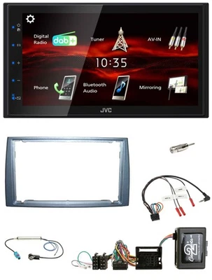 JVC USB Bluetooth Lenkrad DAB 2DIN Autoradio für Peugeot 308 silber 07-09 PDC - Bild 1 von 4