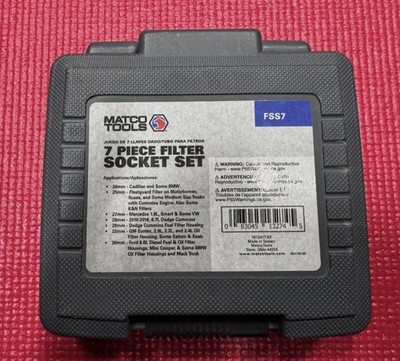 Matco FSS7 Professional 7-Pc Filter Socket Kit Oil Filter Housing Socket Set
