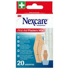 Image of 3M Nexcare First Aid Plasters Mix 20 Plasters