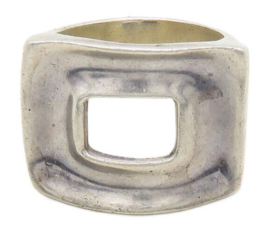 RLM STUDIO 925 Silber Vintage geformter offener quadratischer Bandring Gr. 10 RG19603