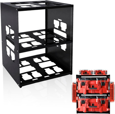 Heavy-Duty Mounting Plate for Milwaukee Packout, Holds 8 Tool Boxes