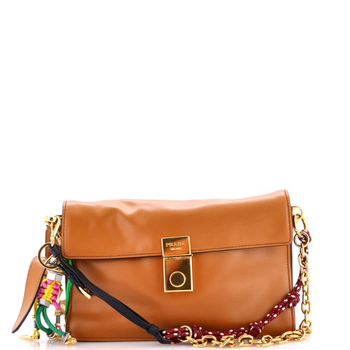 Prada Charms Soft Sound Bag Leather Small