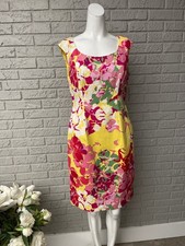 Adrianna Papell Women Multicolored Floral Sleeveless Sheath Dress Size 8 NWT