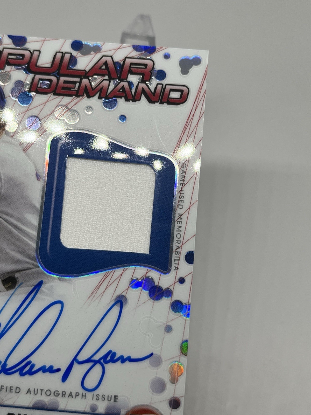 Nolan Ryan 2023 Topps Pristine Popular Demand Jersey Auto Game Used Rangers Card view 3