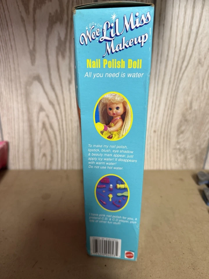 RARO WEE LIL MISS MAQUILLAJE 1991 MUÑECA LÁPIZ LABIAL MATTEL 4052 - NUEVO EN CAJA Foto 4 de 4