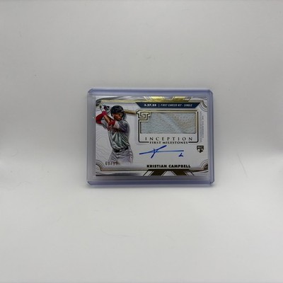 2025 Topps Inception Kristian Campbell /99 First Milestones Auto Relic Rookie RC