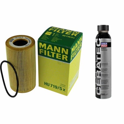 MANN-FILTER ÖLFILTER HU 719/5 x + LIQUI MOLY Cera Tec 3721