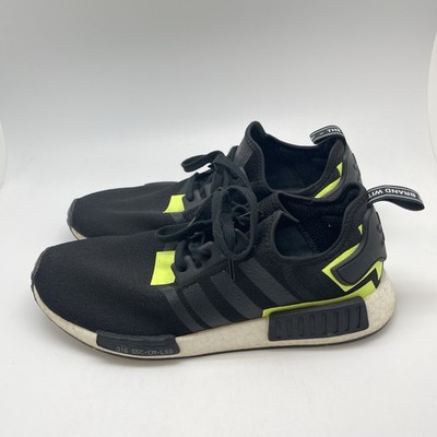 Adidas Sneakers Mens 12 NMD_R1 BD7751 Black Solar Athletic Causal Gym Shoes