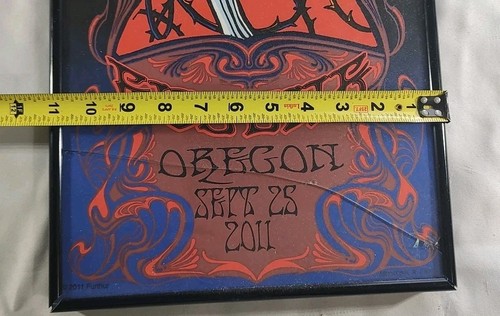 The Grateful Dead Concert Poster in Frame Further Eugene, Ore 2011 Rose In Hand - Picture 5 of 7