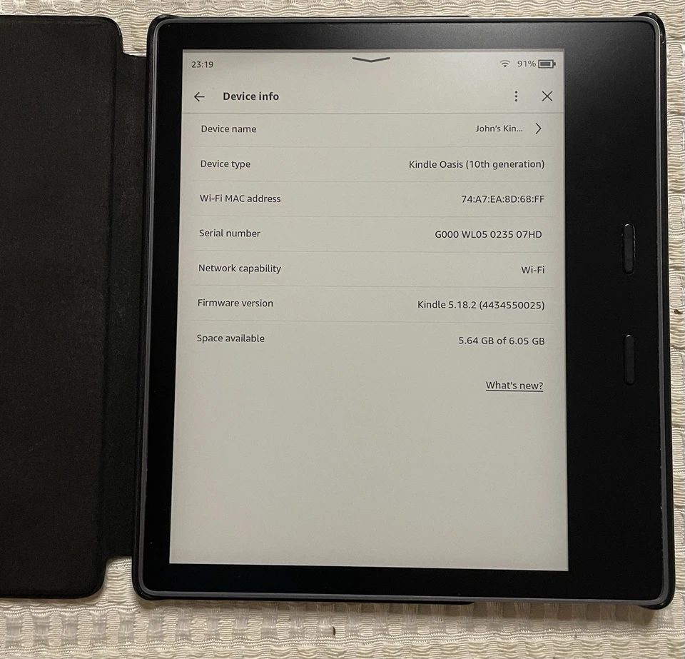 Kindle Oasis 10th Generation Graphite Adjustable Warm Light 8GB - Image 2 of 4