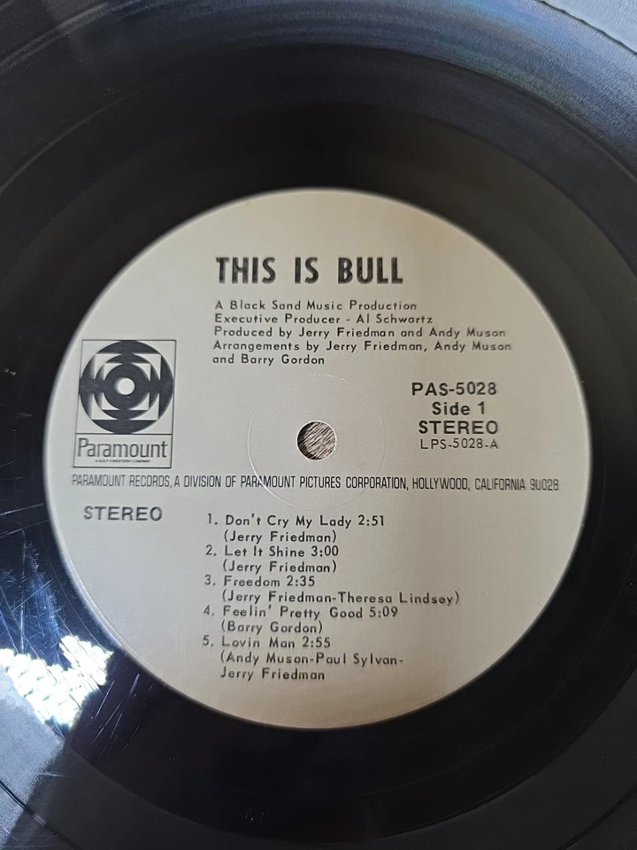 Bull – This Is Bull - Vinyl LP 1970 Paramount PAS-5028 VG - Imagem 4 de 4