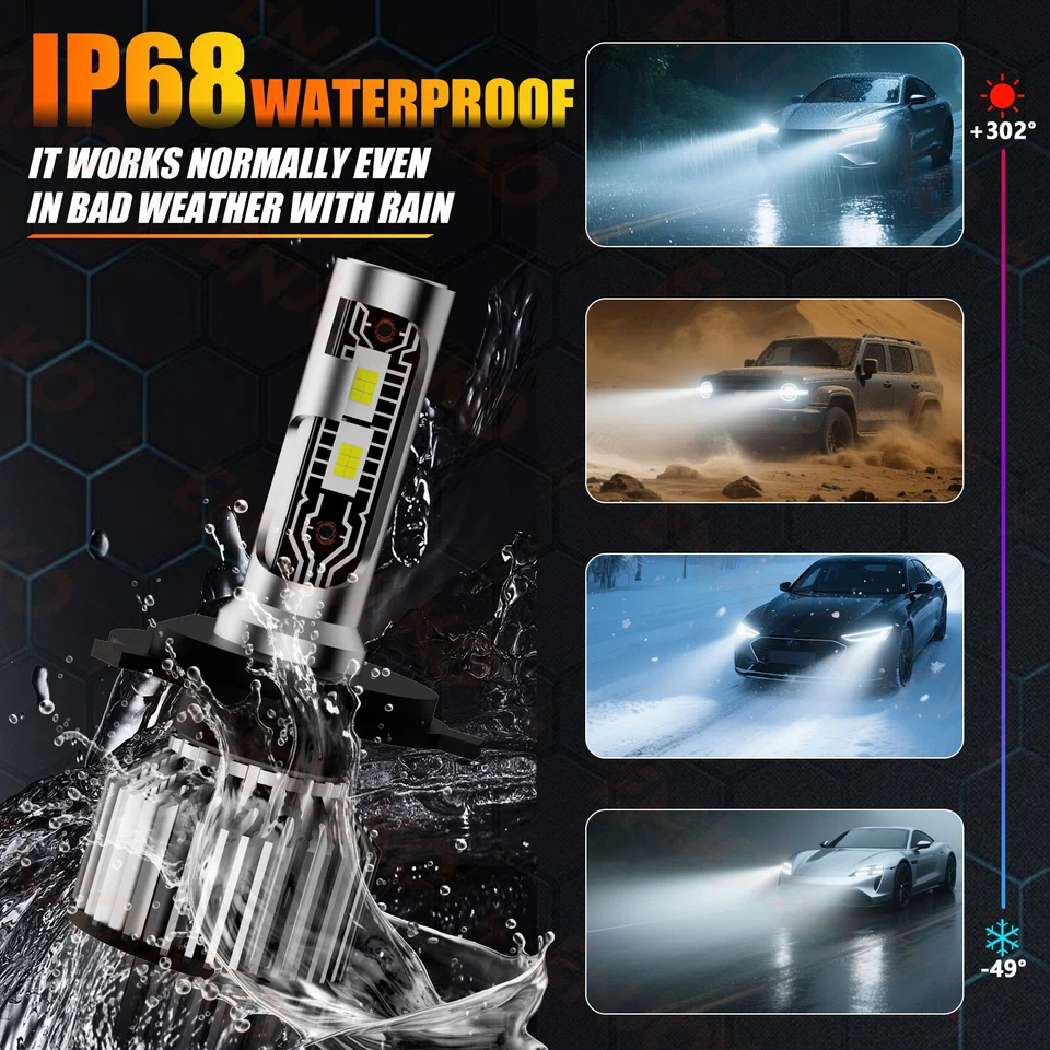 4 piezas bombillas LED + luz antiniebla súper brillante para Toyota RAV4 2001-2004 2005 Foto 4 de 4