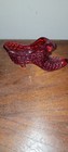 Ruby Red Vintage Fenton Hobnail Glass Shoe — photo 2