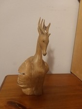 Antelope Indosesian Burl Wood Sculpture