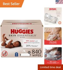 Sensitive Skin Approved Baby Wipes, Hypoallergenic, 15 Flip Packs, 840 Wipes