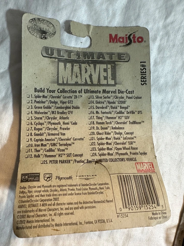 Ultimate Marvel Diecast Collection Series One Rogue, Ghost Rider, Elektra Foto 3 de 4