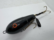 8” Lake X Lures Fat Bastard Black Topwater Prop Bait Musky Lure