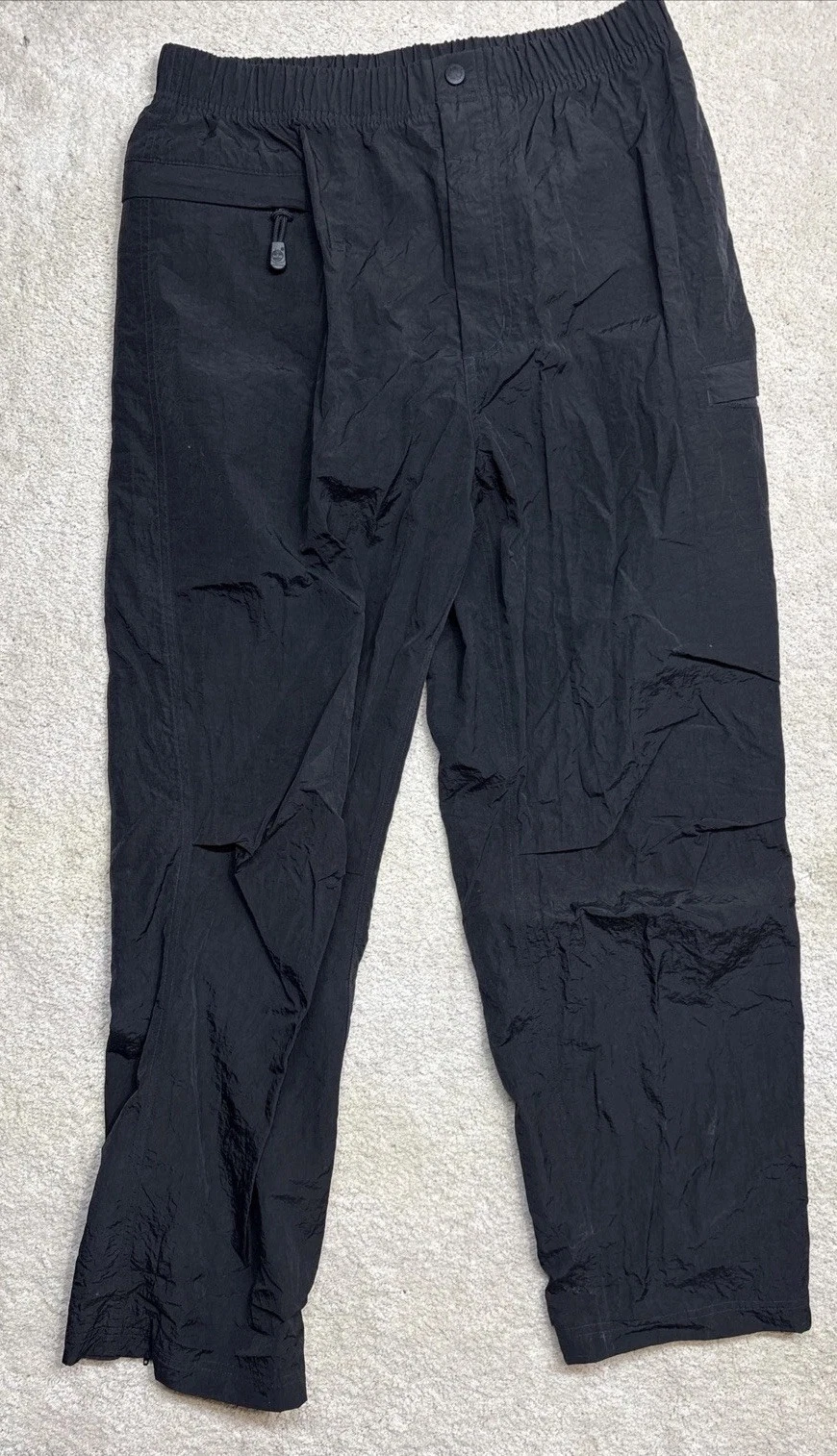 Y2K Packable Timberland Performance Pants Nylon Zip Pockets Lightweight Sz Med