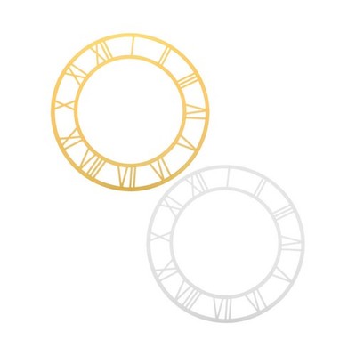 2 Pcs Clock Numbers Self Adhesive Circle Mirror Stickers