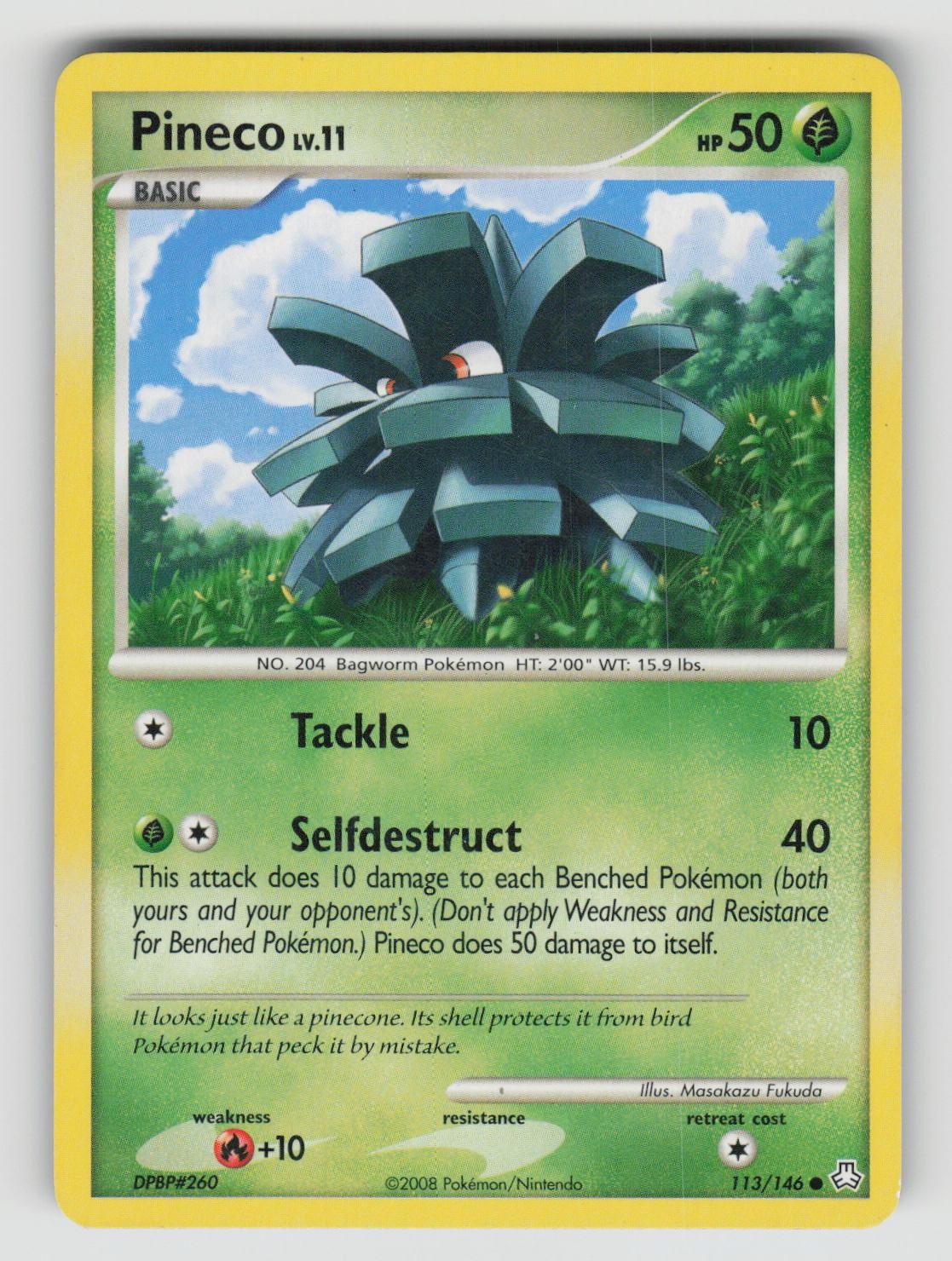 Pineco 113/146 Common Legends Awakened Pokemon Heavily Played