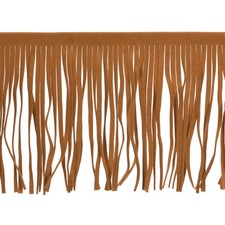 2 Yards 6 Inch PU Leather Fringe Trim DIY Tassel Fringe for Sewing Brown