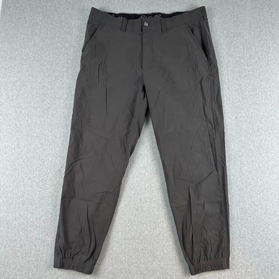 Eddie Bauer Cargo Joggers 38 Gray Tapered Athleisure Stretch 37x29 Hiking