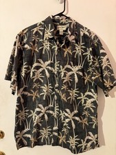 2XL Men's COOKE STREET Vintage Black Beige Floral Hawaiian Shirt NEVER WORN
