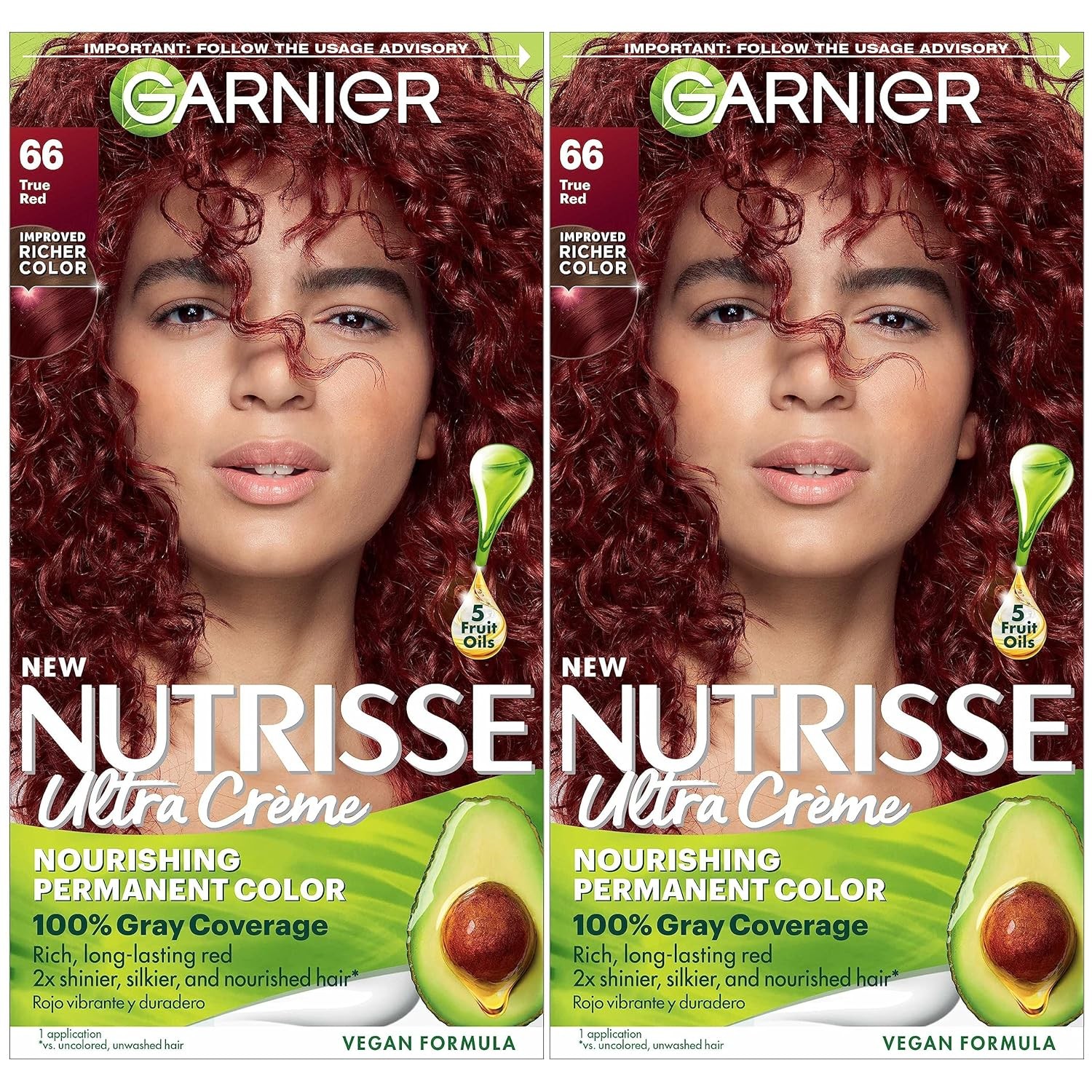 Nutrisse 1 Count (pack Of 2), 66 True Red (pomegranate)